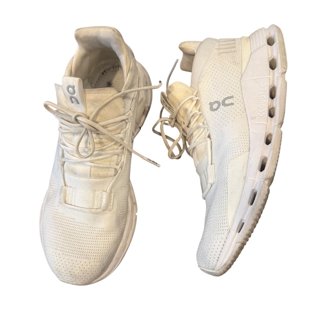 On Cloud Cloudnova 2 W8 White Lightweight Running Sneakers